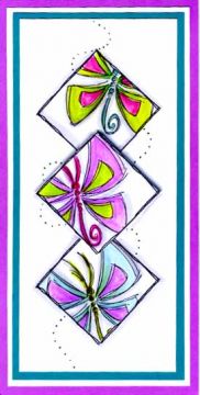 Butterflies in Squares Card